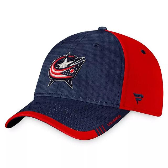 Mens Fanatics Branded /Red Columbus Blue Jackets Authentic Pro Rink Camo Flex Hat Product Image