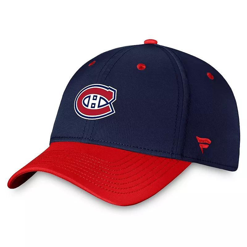 Mens Fanatics Branded Navy/Red Montreal Canadiens Authentic Pro Rink Two-Tone Flex Hat Cnd Blue Product Image