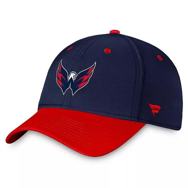 Mens Fanatics Branded /Red Washington Capitals Authentic Pro Rink Two-Tone Flex Hat Blue Product Image