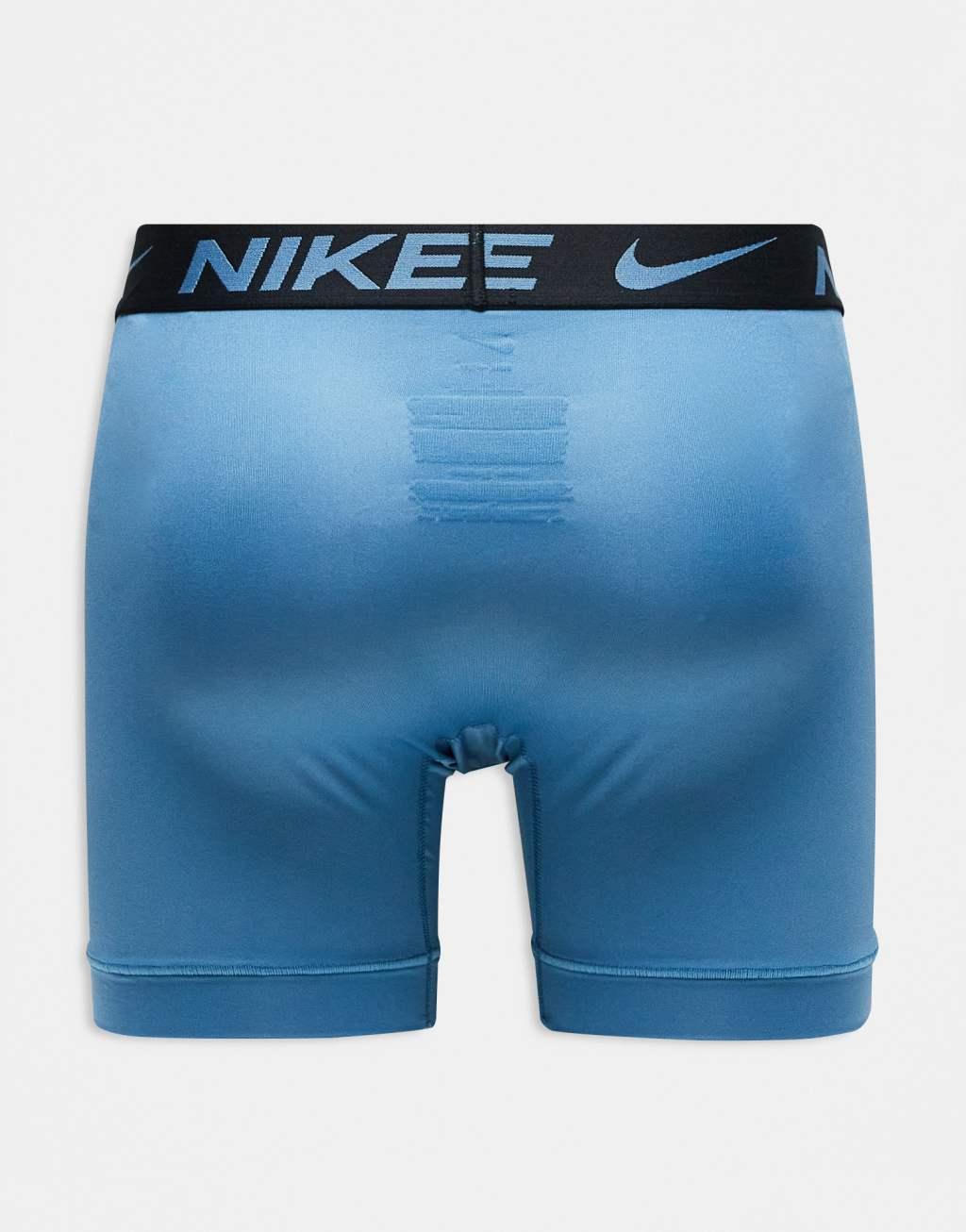 Nike Essential Microfiber 3 pack boxer brief in orange/blue/gray Product Image