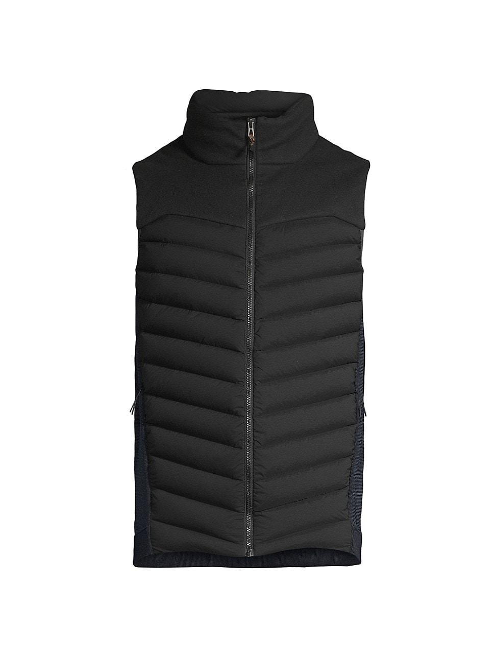 Mens Warmer Insulated Stretch Nylon Down Vest Product Image