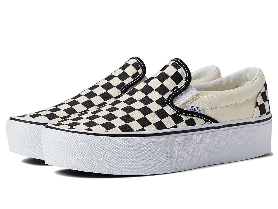 Vans Classic Slip-On Stackform (Checkerboard /Classic White) Shoes Product Image