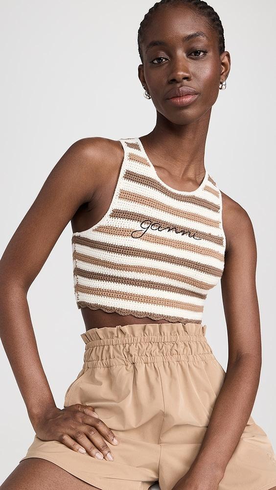 GANNI Crochet Racerback Top | Shopbop Product Image