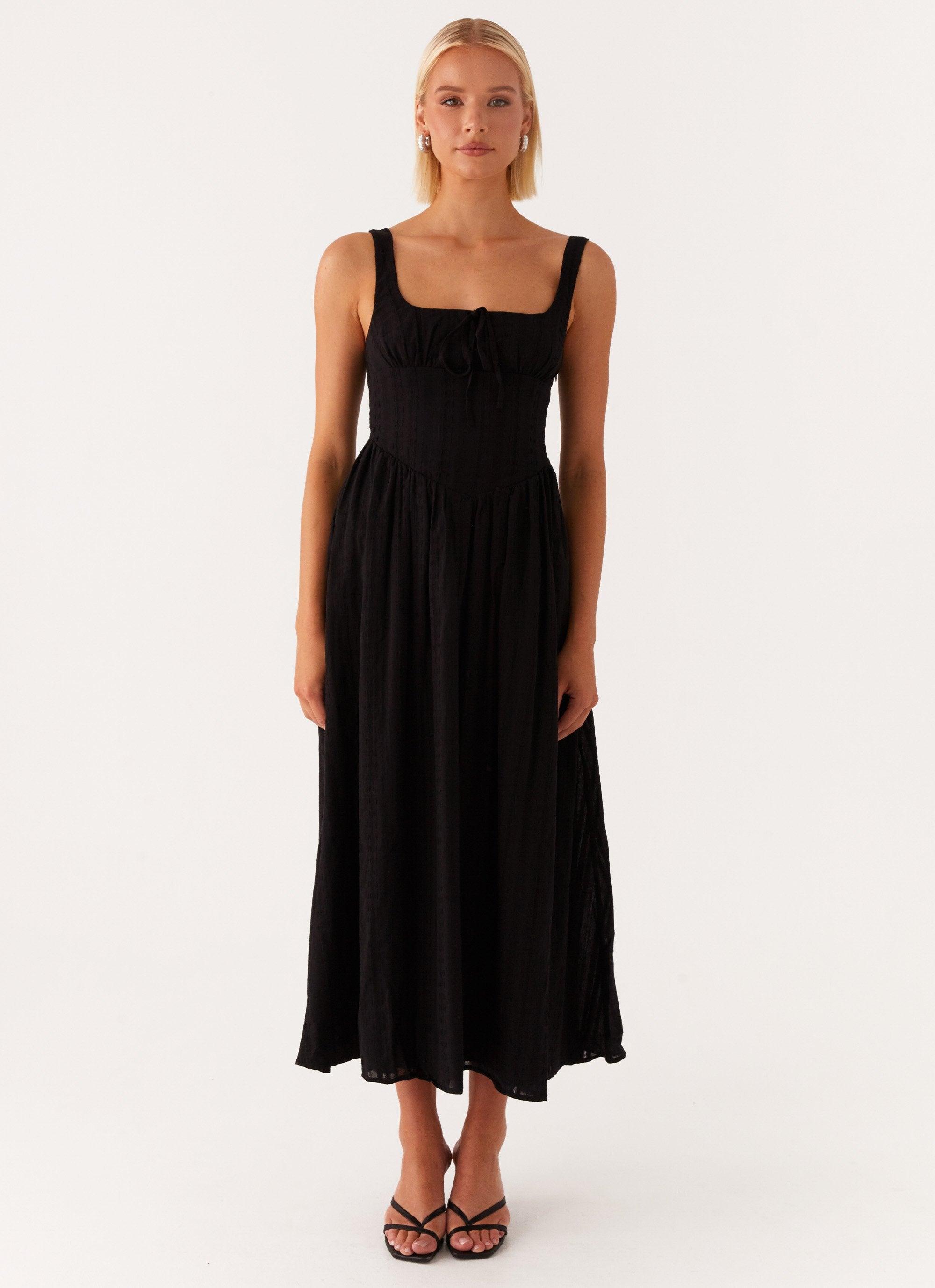 Pascuelle Midi Dress - Black Product Image