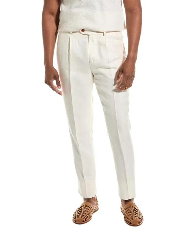 Linen & Wool-blend Pant In Beige Product Image