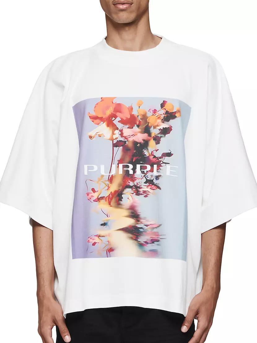 Mens Flower Heavyweight Jersey Oversized T-Shirt Product Image