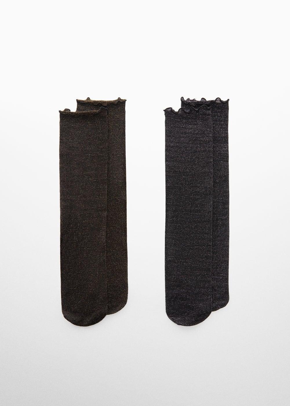 MANGO - 2 pack lurex socks - One size - Women Product Image
