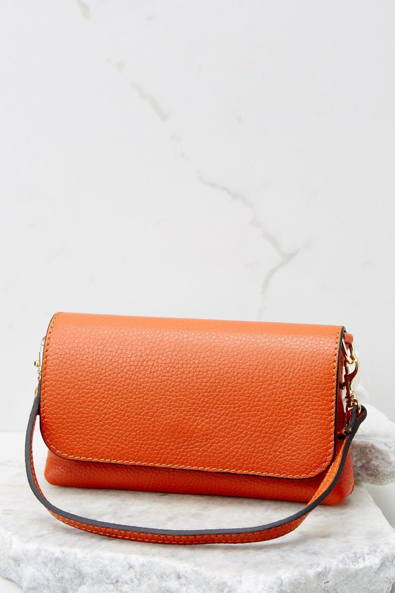 Little Lady Orange Leather Bag Product Image