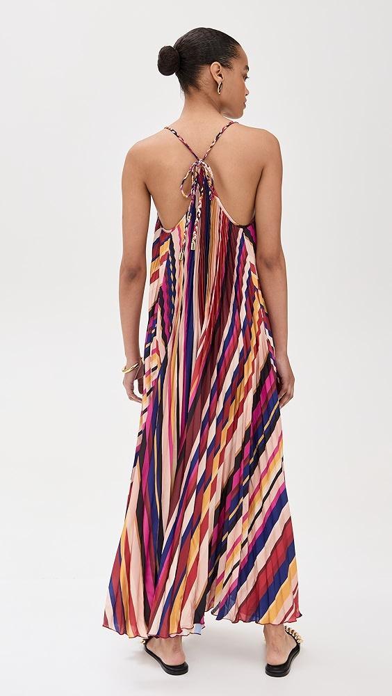 FARM Rio Pleated Stripes Dress | Shopbop Product Image