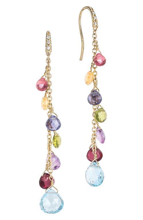 Womens Paradise 18K Yellow Gold & Mixed-Stone Short Drop Earrings Product Image