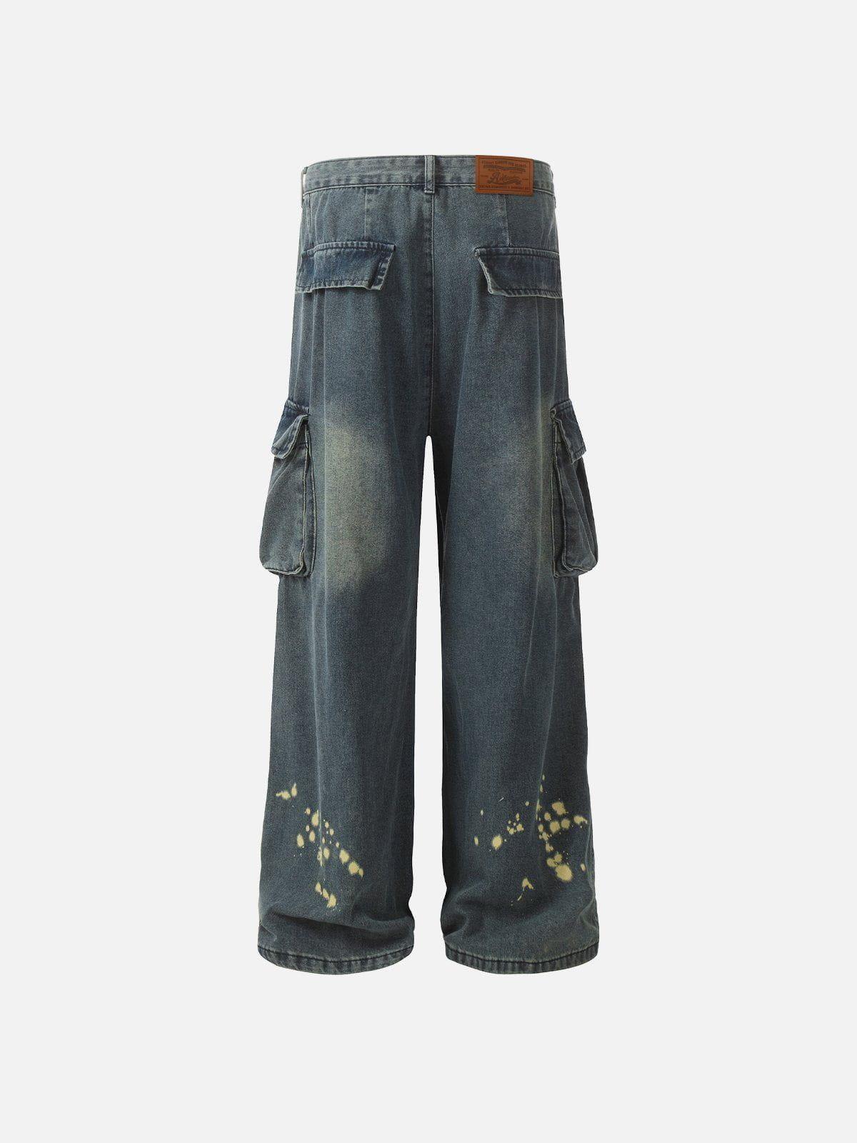 Aelfric Eden Splash-Ink Washed Baggy Jeans Product Image