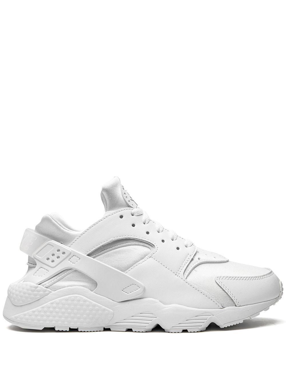 Men's Air Huarache Casual Sneakers From Finish Line In White/pure Platinum/white Product Image