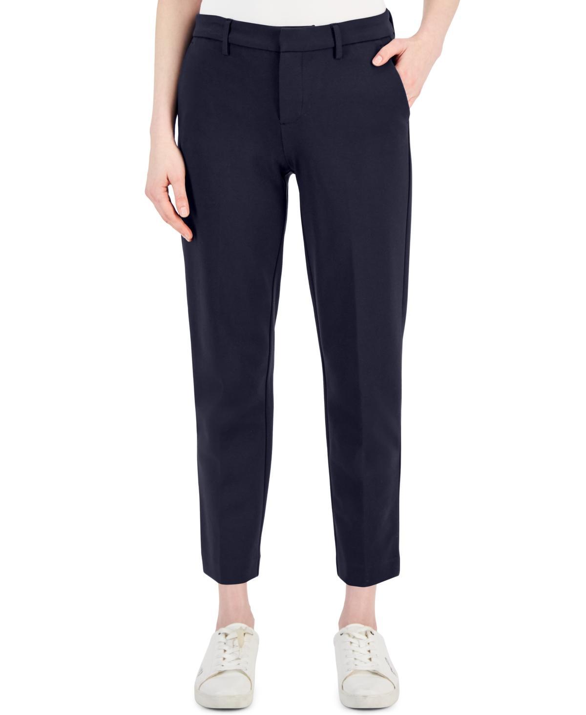 Tommy Hilfiger Womens Th Flex Straight-Leg Ankle Ponte Pants Product Image