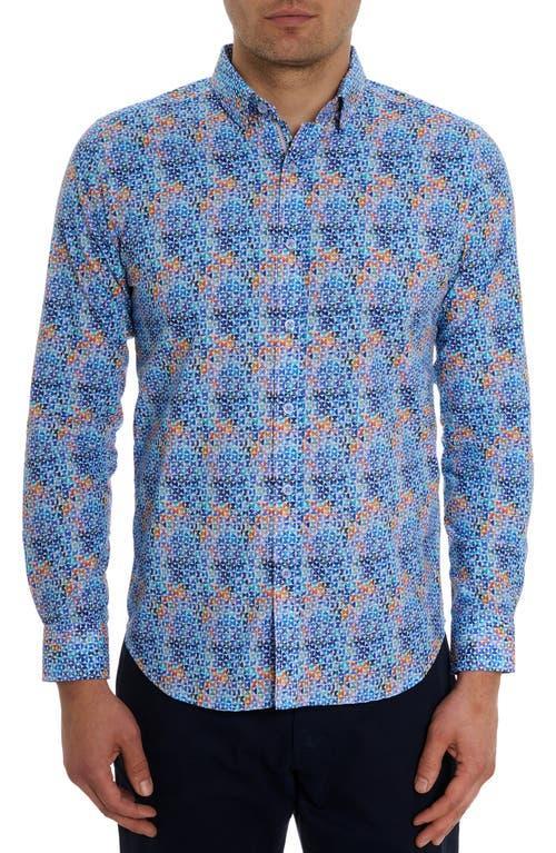 Mens Venlow Geometric Cotton Shirt Product Image