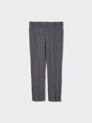 Mens Smart Ankle Pants (2-Way Stretch, Wool-Like, Tall) Gray Small UNIQLO US Product Image