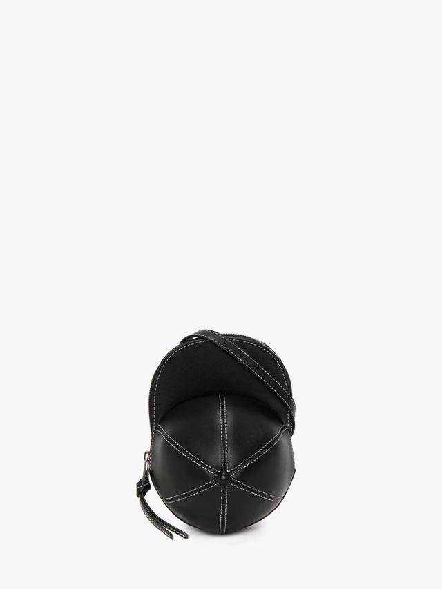 MEDIUM CAP BAG - LEATHER CROSSBODY BAG in black | JW Anderson US  Product Image