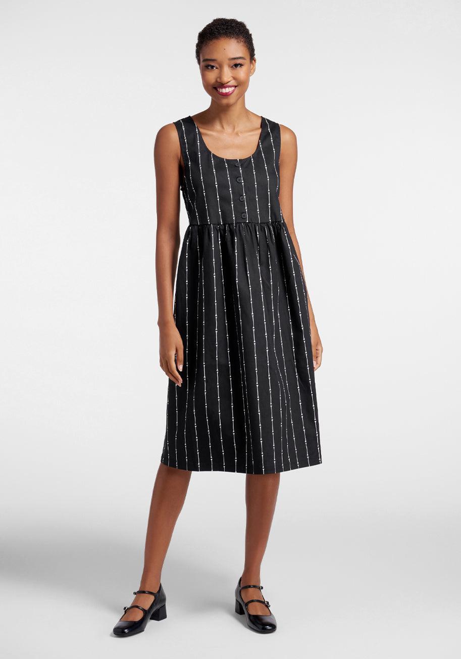 Striped to the Bone Midi Dress Product Image