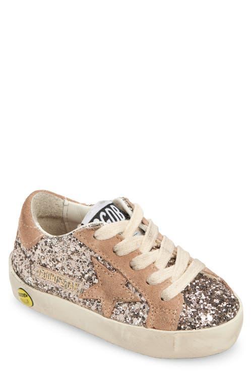 GOLDEN GOOSE Super Star Glitter Upper Suede Star And Heel In Pink Product Image