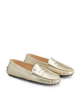 Womens Gommini Mocassino Metallic Leather Loafers Product Image