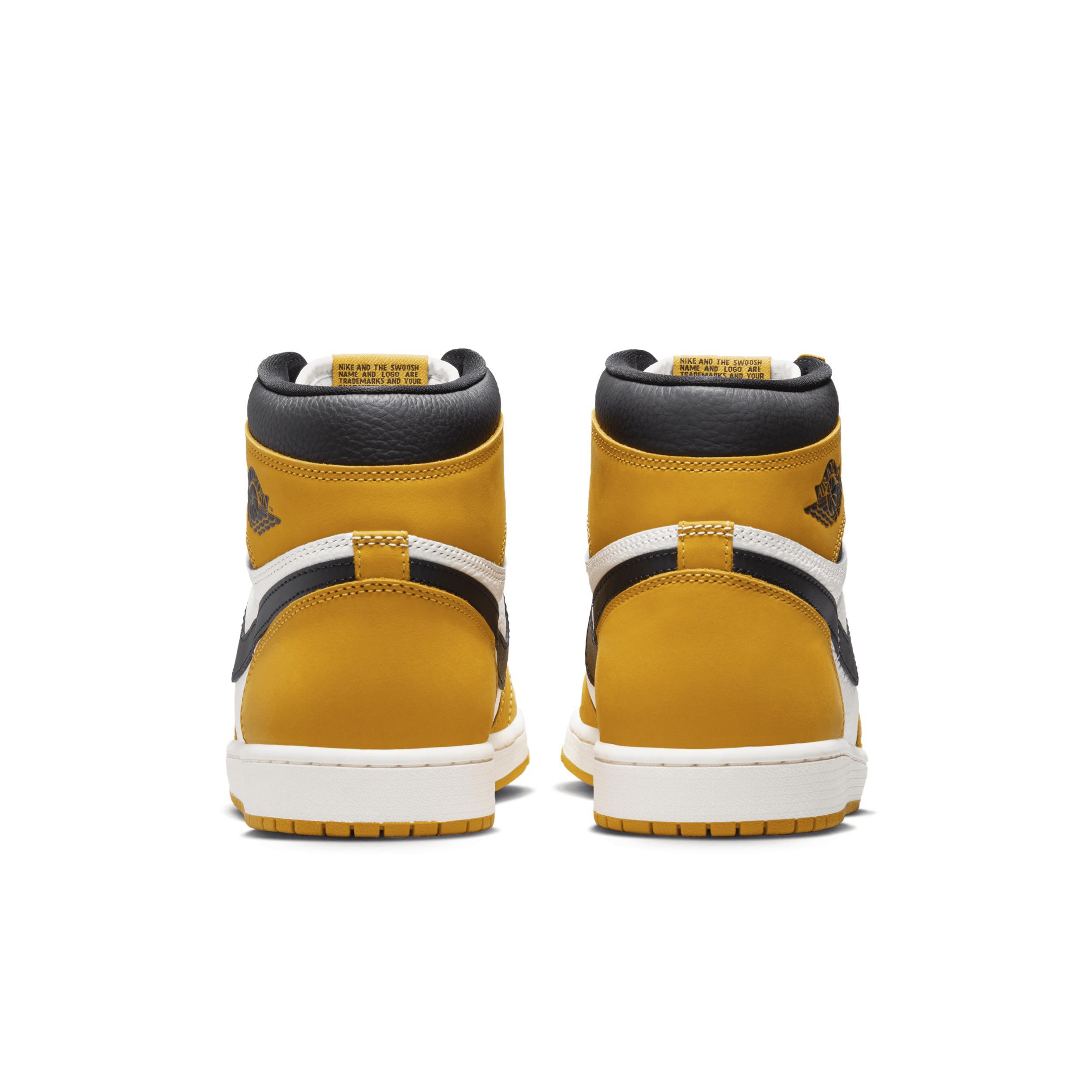 Jordan Mens Jordan Retro 1 Hi OG RMSTD - Mens Basketball Shoes Yellow Ochre/Black/Sail Product Image