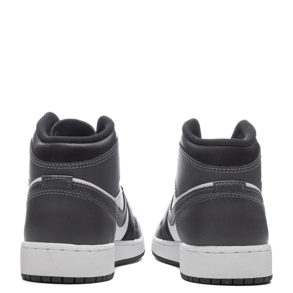 Air Jordan 1 Mid (GS) - Black/Iron Grey/White Male Product Image