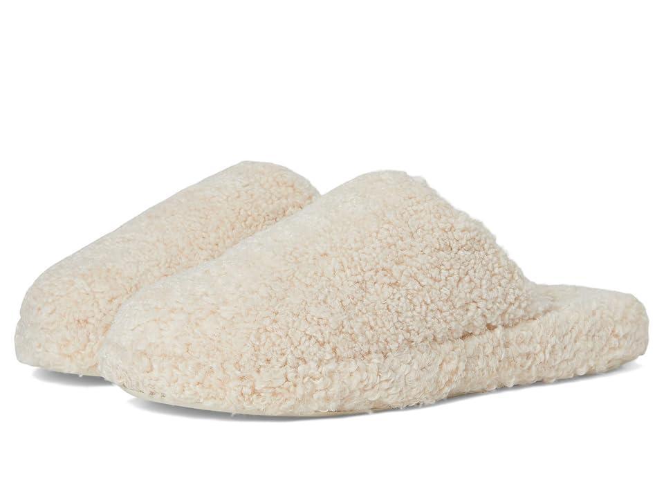 FitFlop Iqushion D-Luxe Padded Teddy Mules (Milk Ice) Women's Slippers Product Image