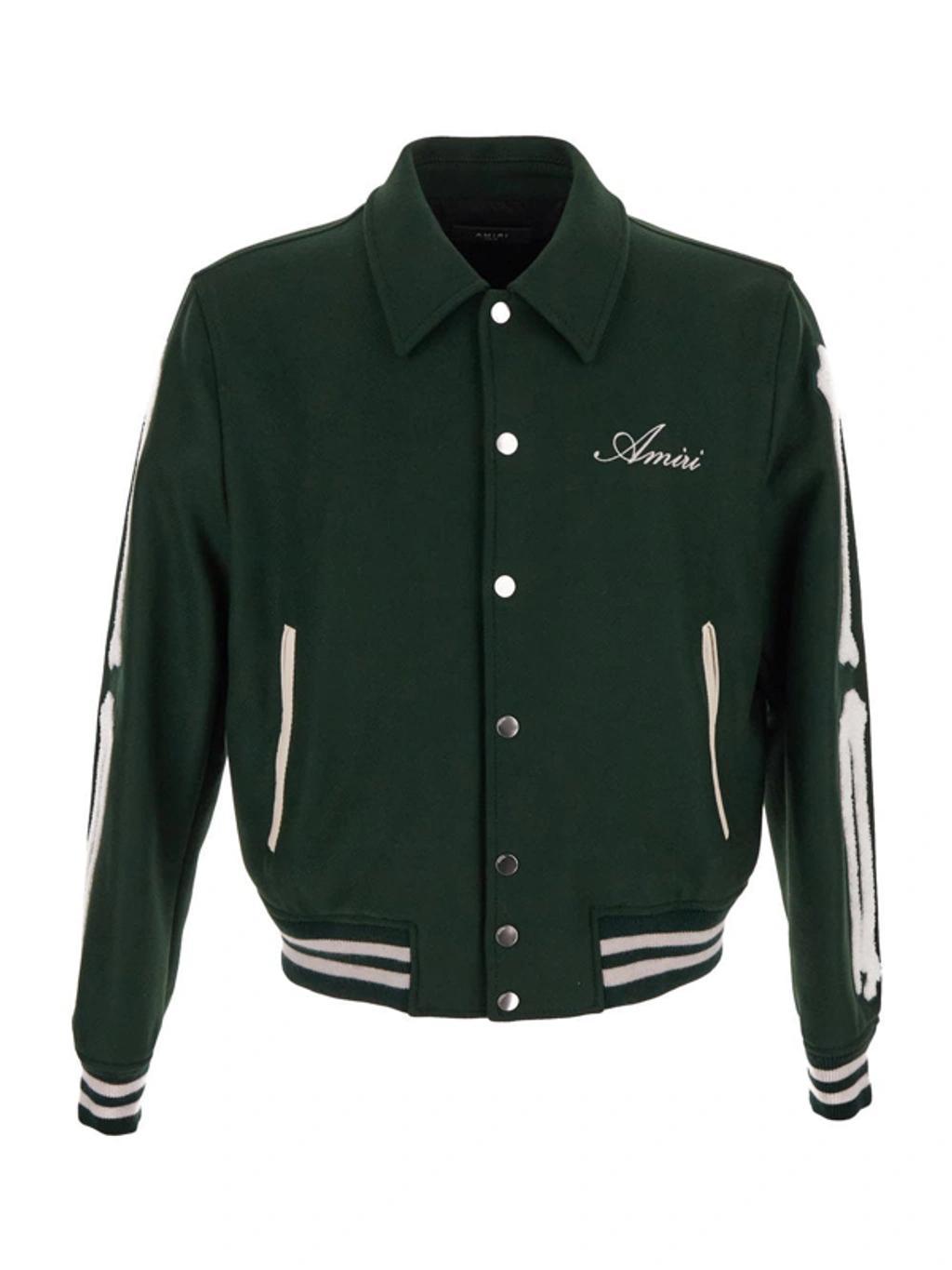 AMIRI Logo Embroidered Jacket In Green Product Image