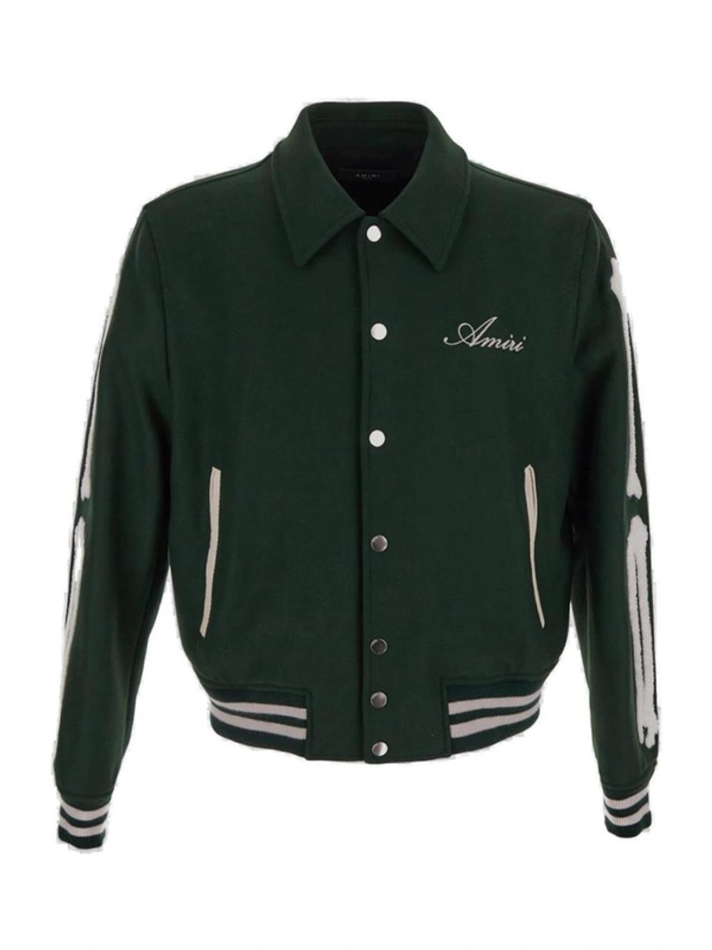 AMIRI Logo Embroidered Jacket In Green Product Image