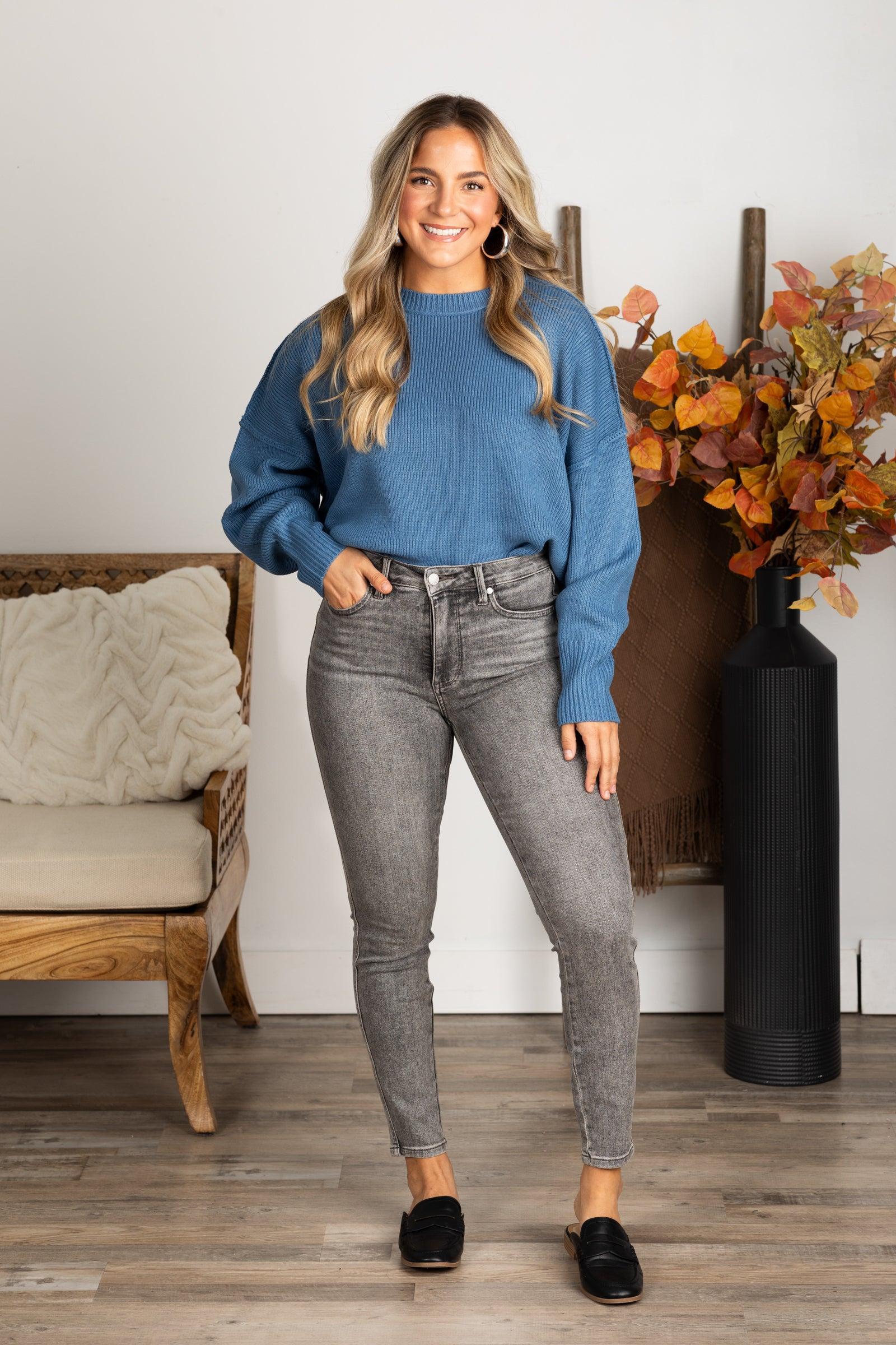 Judy Blue Grey Tummy Control Skinny Jeans Product Image