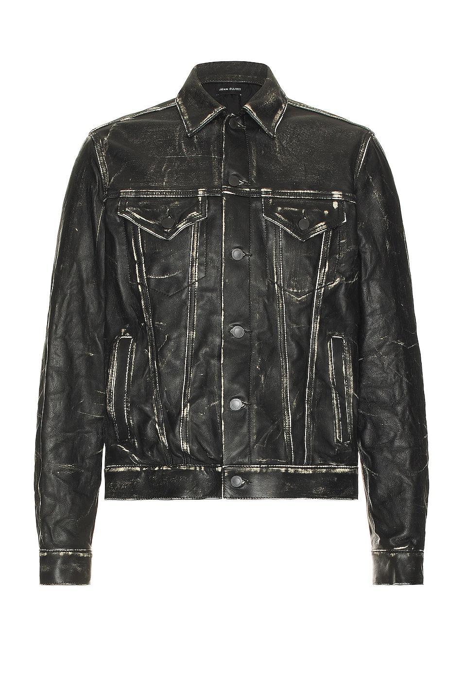 JOHN ELLIOTT Leather Thumper Jacket Type III Drifter Black. (also in ). Product Image