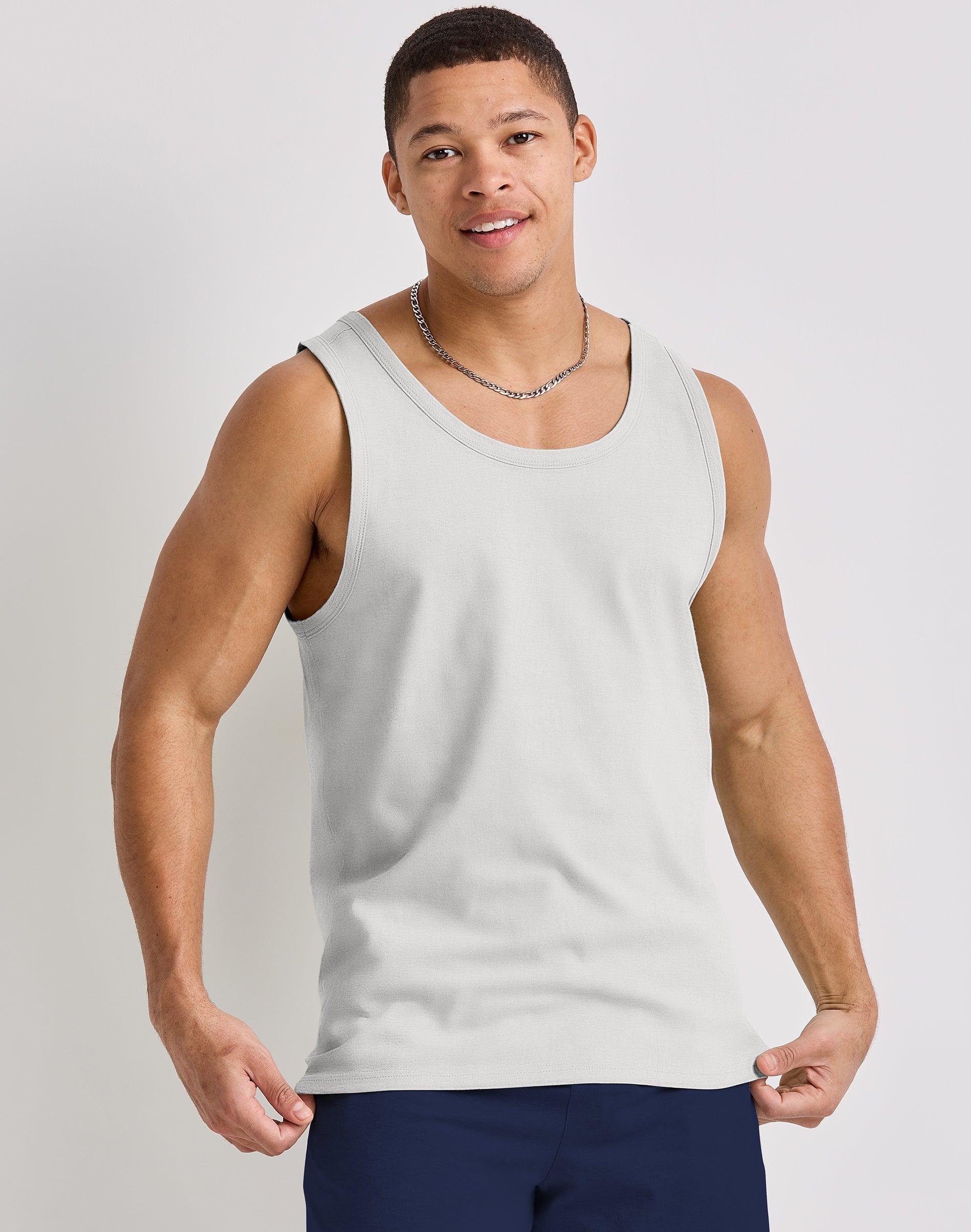 Mens Hanes Originals Tri-blend Tank Black Product Image