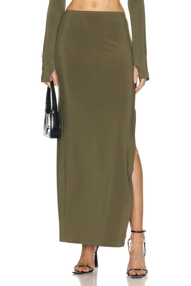 Norma Kamali Side Slit Long Skirt Size XS. Product Image