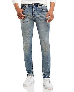 Mens P002 Ripped Drop Fit Slim Jeans Product Image
