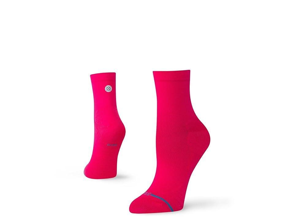 Stance Iconic Ul Quarter (Magenta) Women's Crew Cut Socks Shoes Product Image