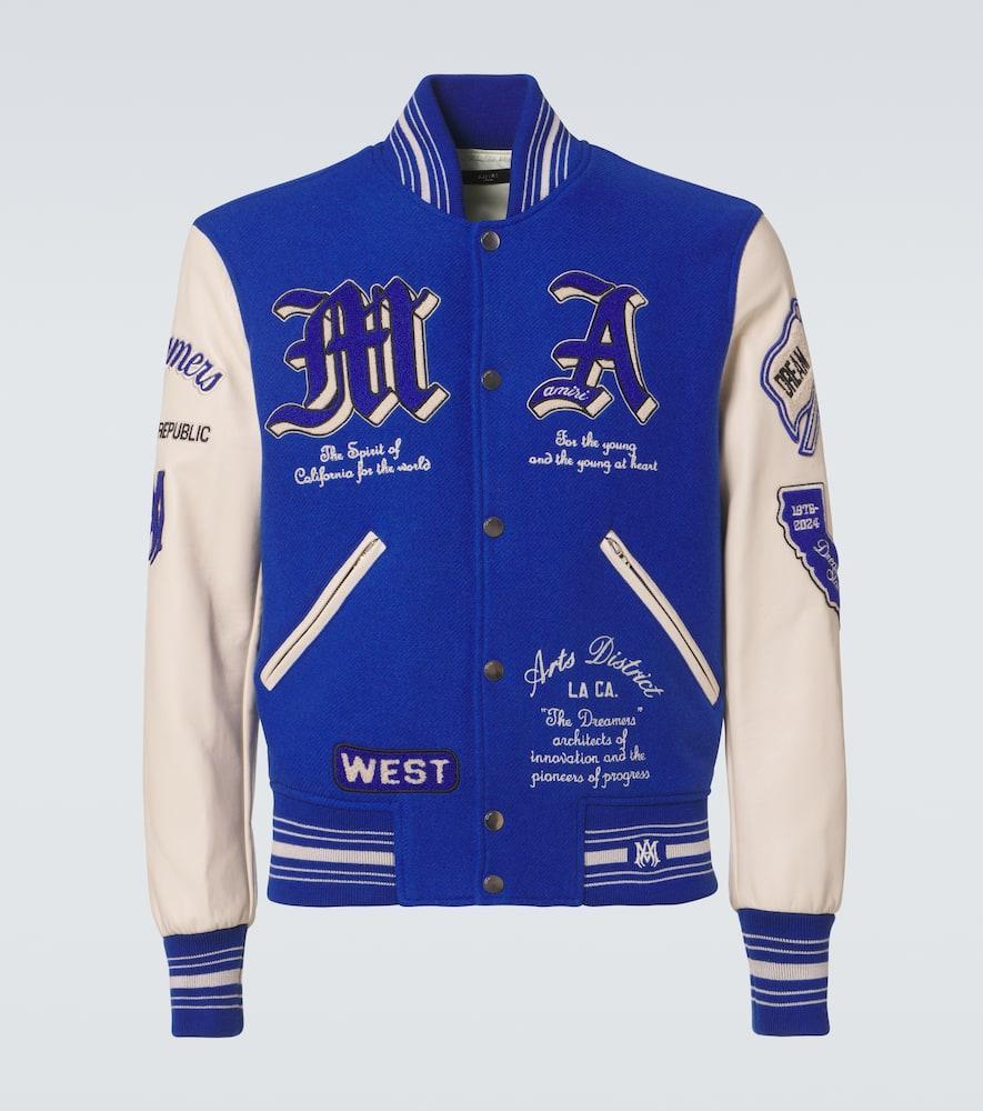 Dream Team Varsity Jacket In Blue Product Image