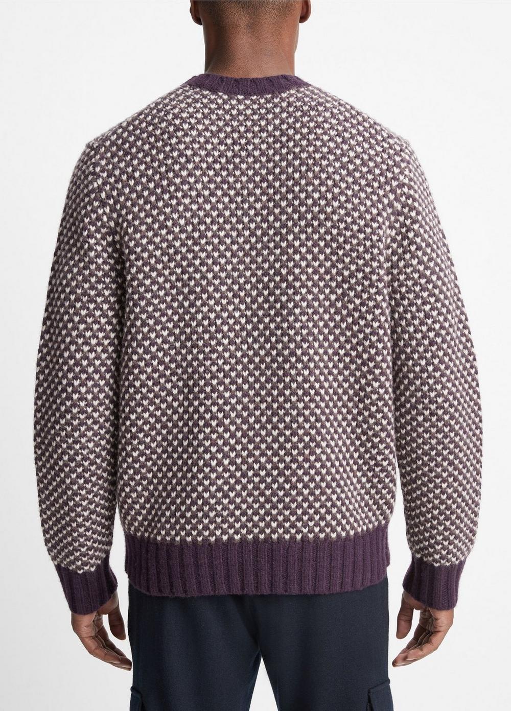 Tricolor Birdseye Crew Neck Sweater Product Image