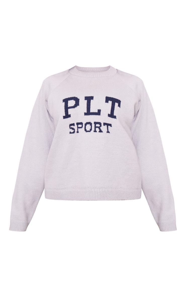 PLT SPORT Grey Knitted Sweatshirt Product Image