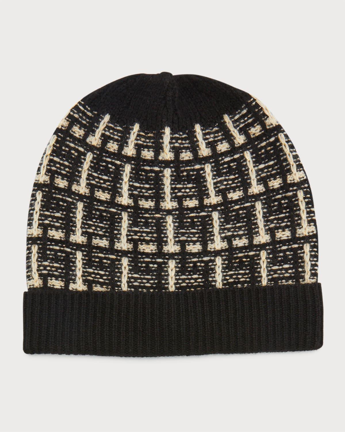 Plaid Lurex Beanie Product Image