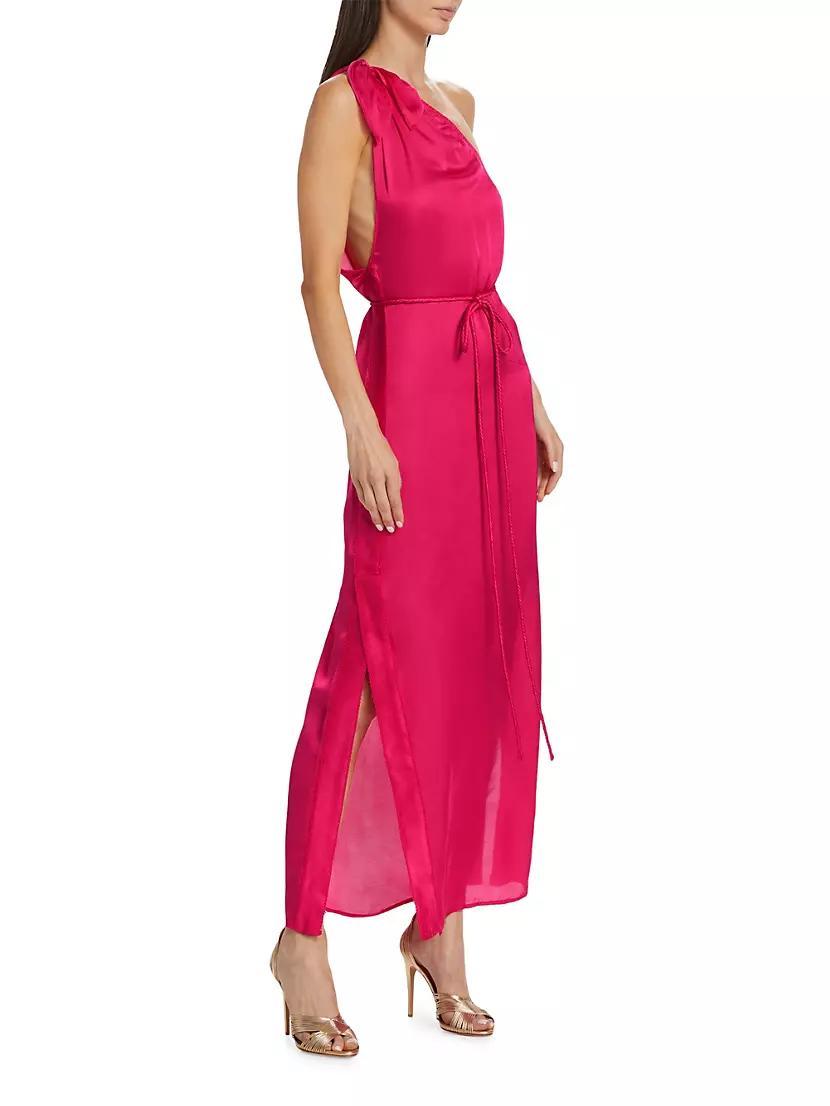 Isabelle Asymmetric Satin Dress Product Image