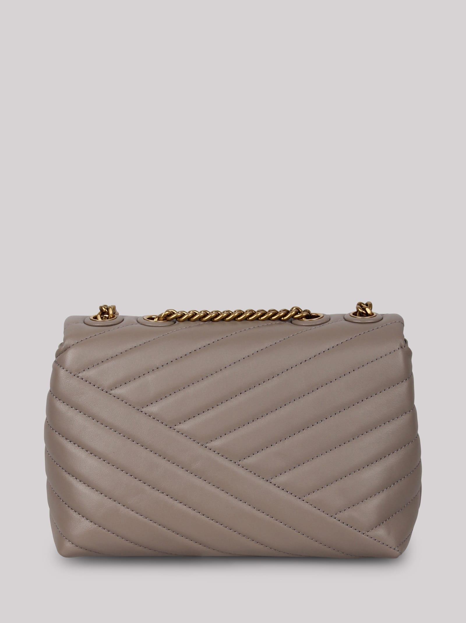 Small Kira Chevron-quilted Shoulder Bag In Grey Product Image