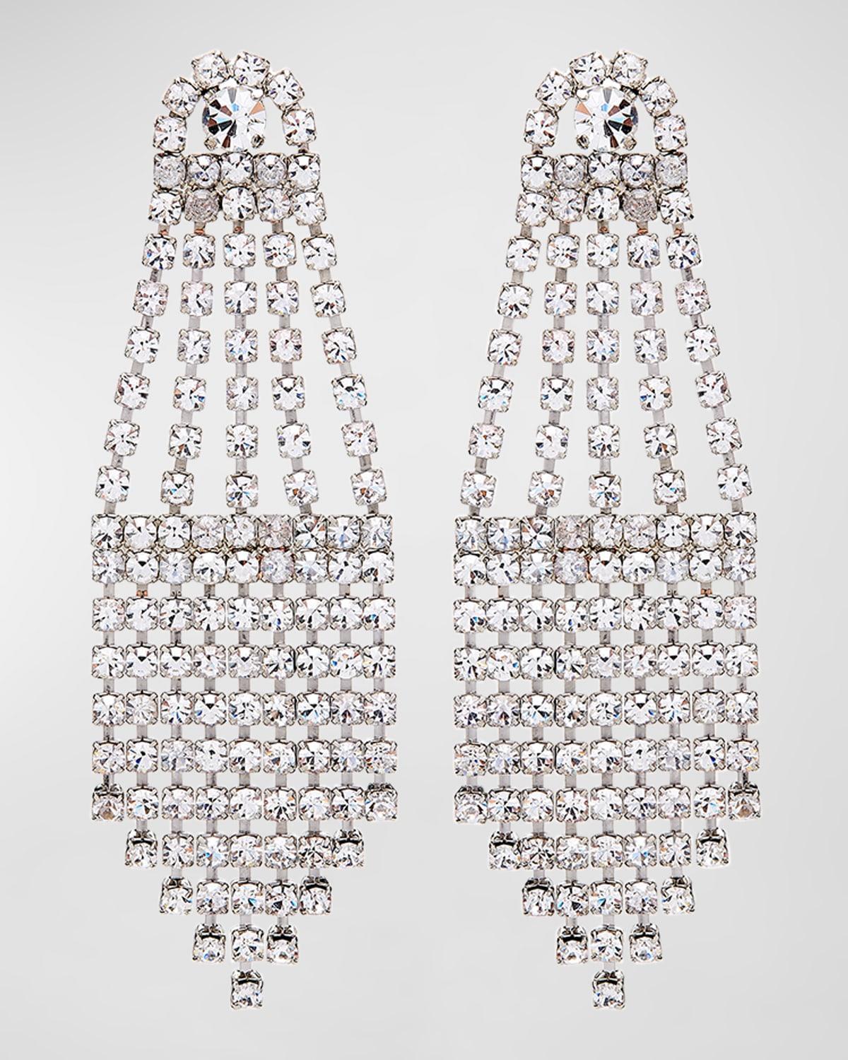 Womens Silvertone & Glass Crystal Drop Earrings Product Image