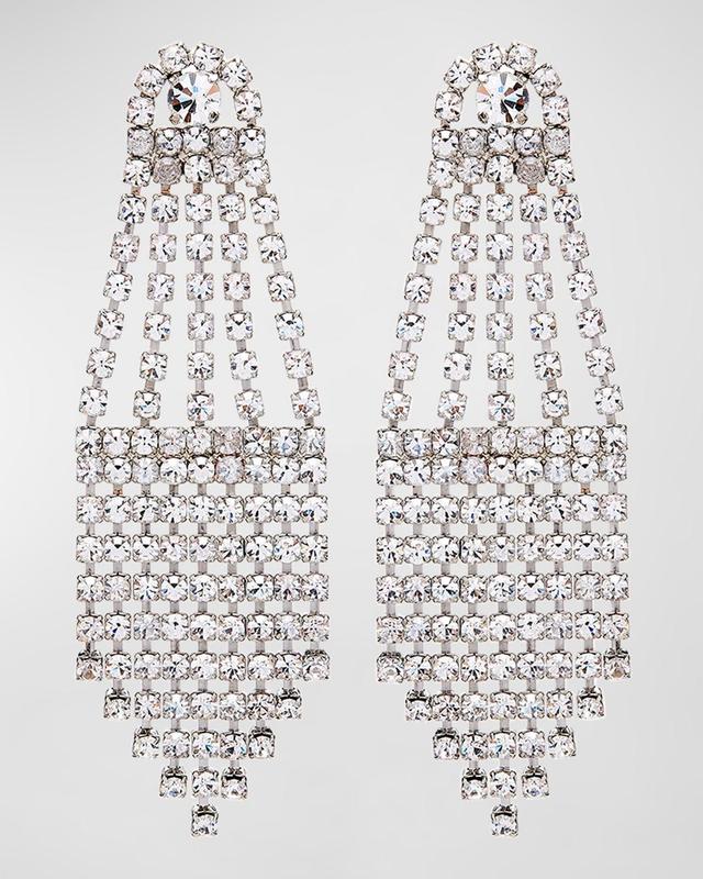 Womens Silvertone & Glass Crystal Drop Earrings Product Image