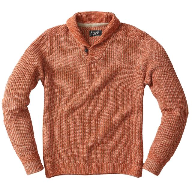 Belmont Plaited Shawl Pullover - Burnt Orange Product Image