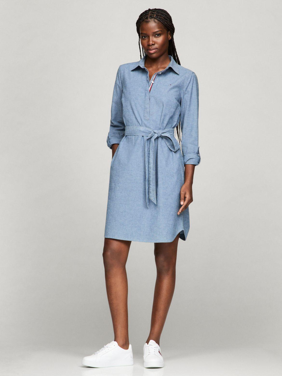 Tommy Hilfiger Women's Chambray Pullover Shirtdress Product Image