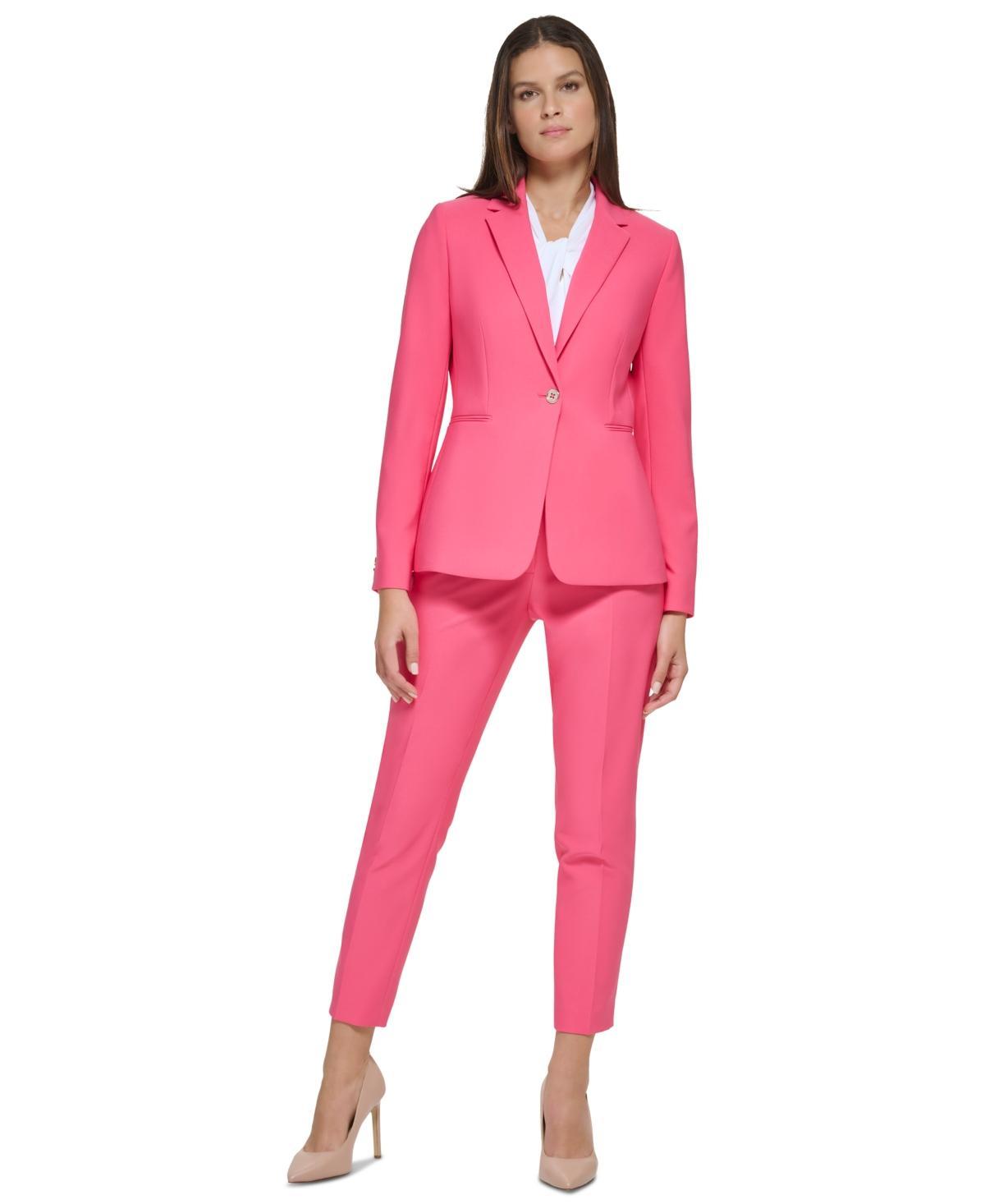 Tommy Hilfiger Womens Single-Button Slim-Fit Blazer Product Image