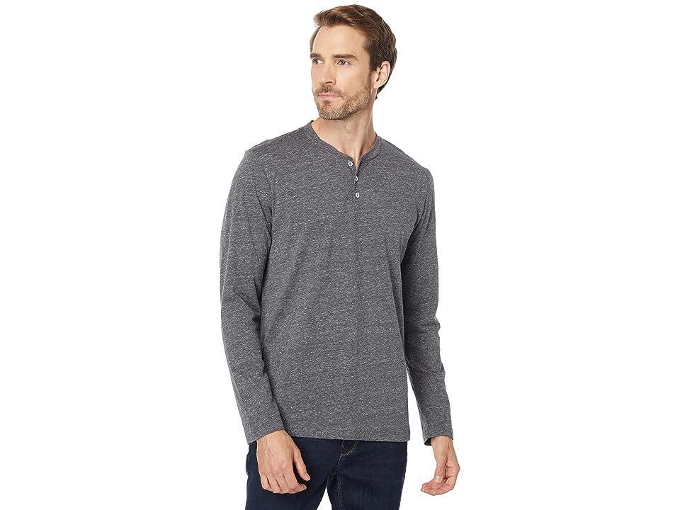 Mod-o-doc Super Fine Jersey Long Sleeve Three-Button Henley (Heather Charcoal) Men's Clothing Product Image