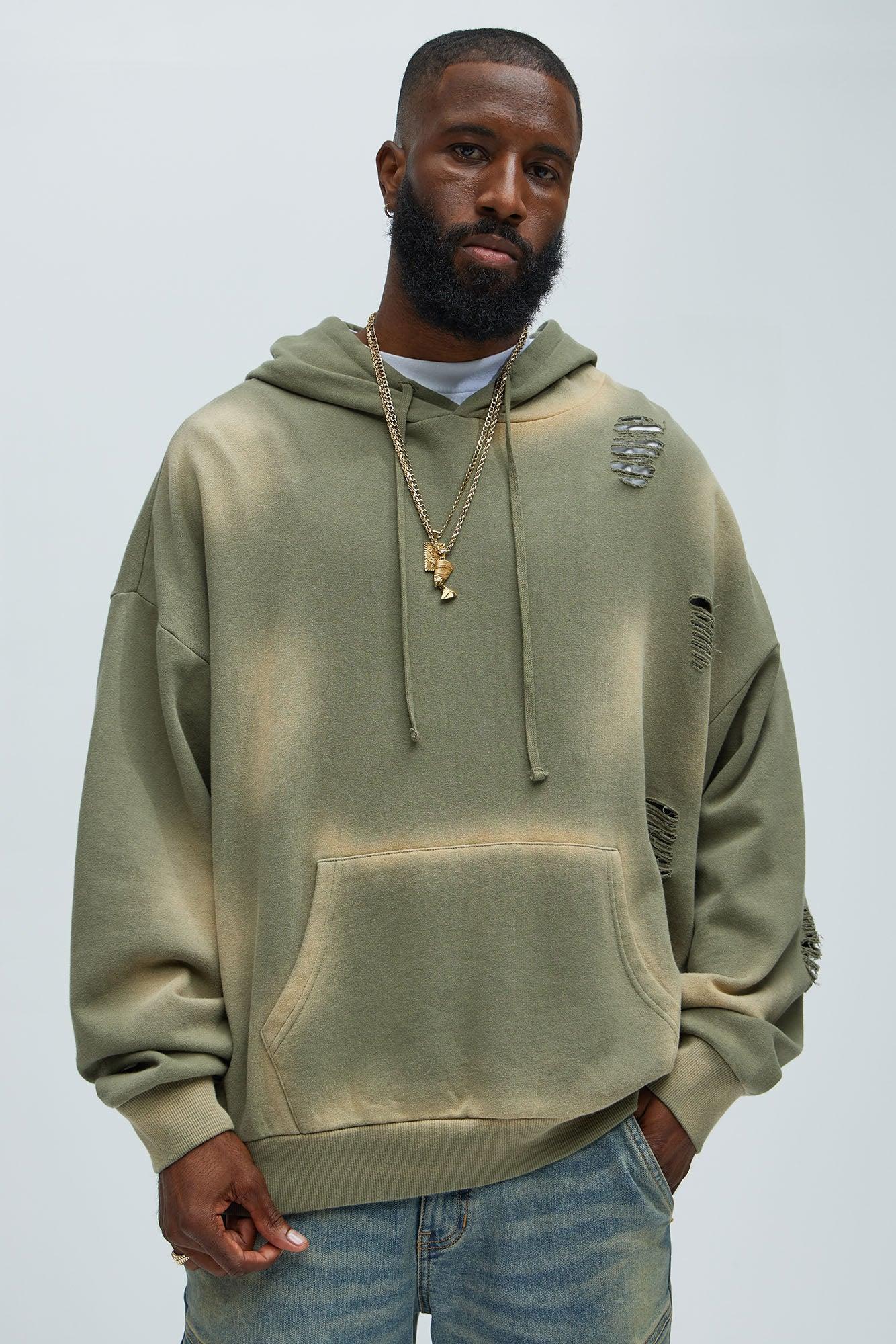 Tyson Brushed Oversized Hoodie - Olive Product Image