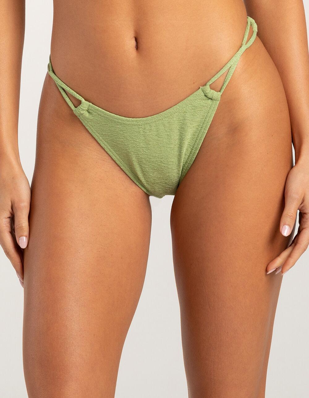 DAMSEL Texture High Leg Lurex Bikini Bottoms Product Image