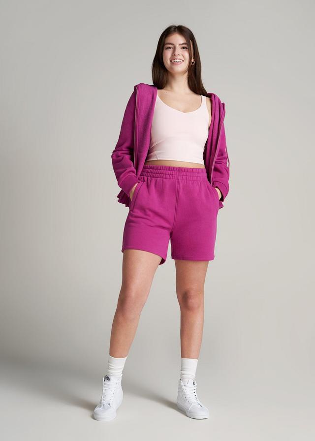 Wearever Fleece Shorts for Tall Women in Pink Orchid Female Product Image