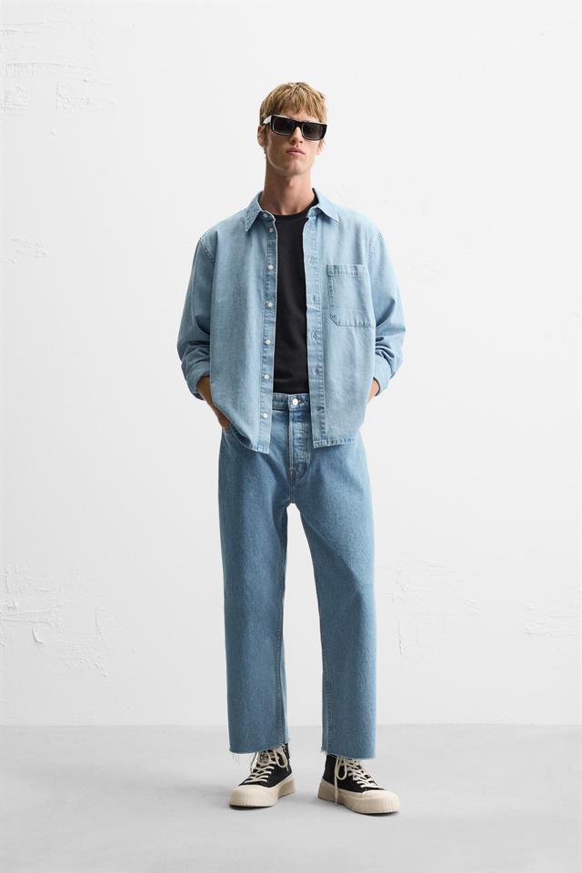 STRAIGHT CROPPED FIT JEANS Product Image